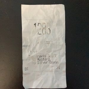 Travis scott Mcdonalds Reciept